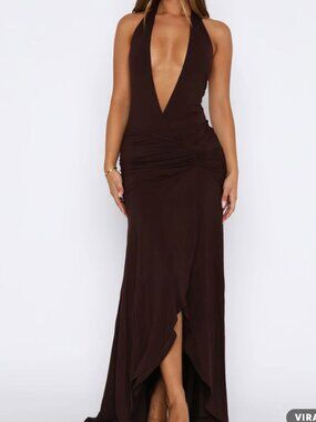 Grande Dame Maxi Dress Chocolate